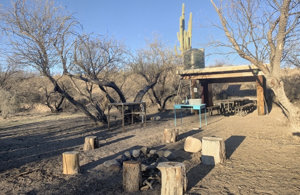 Ramada and fire pit Ramada and fire pit